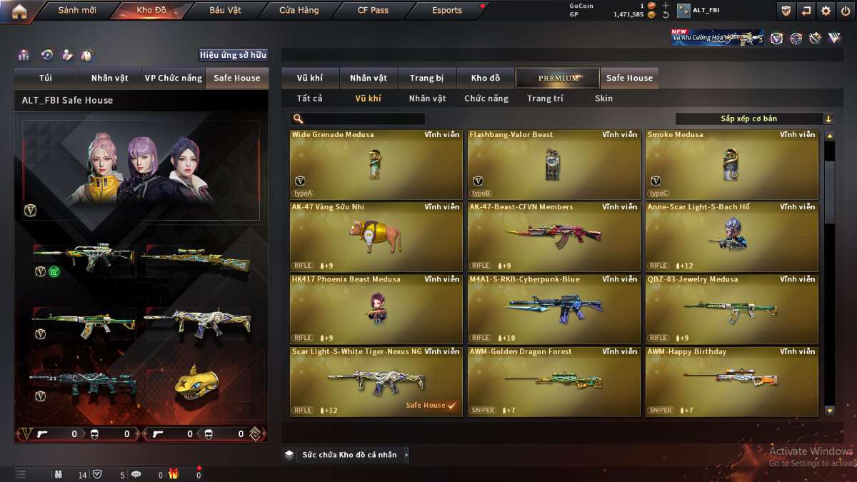 shop acc cf uy tin gia re